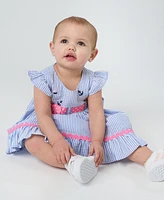 Rare Editions Baby Girls Nautical Seersucker Dress