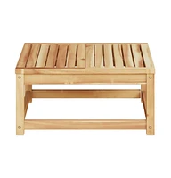 Patio Table 24.8"x24.8"x11.8" Solid Wood Acacia