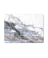 CounterArt Marble Note Hardboard Cork Placemats 15"x 11", Set of 4