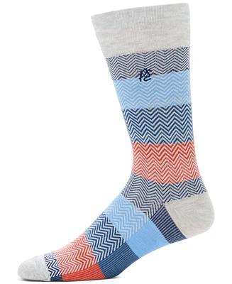 Perry Ellis Portfolio Men's Zig-Zag Crew Socks
