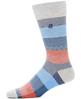 Perry Ellis Portfolio Men's Zig-Zag Crew Socks