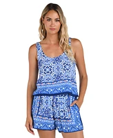 La Blanca Women's Alboran Mixed-Print Tank Top