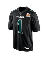 Nike Men's Jalen Hurts Black Philadelphia Eagles Super Bowl Lix Patch Fashion Game Jersey