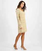 Guess Women's Nellie Pointelle Bell-Sleeve Sweater Dress