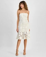 Guess Women's Maisy Lace Strapless Midi Dress