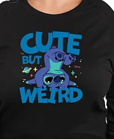 Hybrid Apparel Plus Lilo and Stitch Cute But Weird Pullover T-Shirts