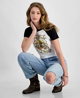 Disney Juniors' Western Mickey Raglan-Sleeve T-Shirt