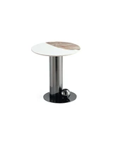 Manhattan Comfort 19.68" Laurel Modern Sintered Stone Top End Table