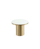 Manhattan Comfort 19.68" Glenn Modern Sintered Stone Top End Table