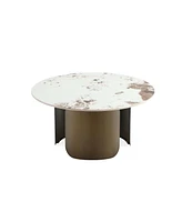 Manhattan Comfort 31.49" Monica Modern Sintered Stone Top Coffee Table