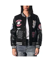 The Wild Collective Women's Black Memphis Grizzlies 2024/25 City Edition Full-Snap Varsity Jacket