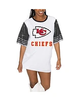 Gameday Couture Women's White/Black Kansas City Chiefs Bling It Full Sequin Jersey Dress