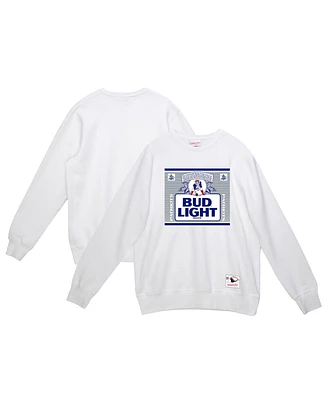 Mitchell & Ness x Bud Light Men's White New England Patriots The Crest Pullover Sweatshirt