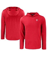 Cutter Buck Men's Crimson Indiana Hoosiers Coastline Epic Comfort Eco Long Sleeve Hoodie T-Shirt