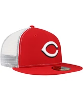 New Era Men's Red Cincinnati Reds Team Color 59FIFTY Trucker Fitted Hat