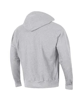 Champion Men's Heather Gray Ohio State Buckeyes Vault Late Night Reverse Weave Pullover Hoodie