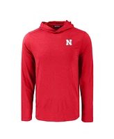 Cutter Buck Men's Scarlet Nebraska Huskers Coastline Epic Comfort Eco Long Sleeve Hoodie T-Shirt