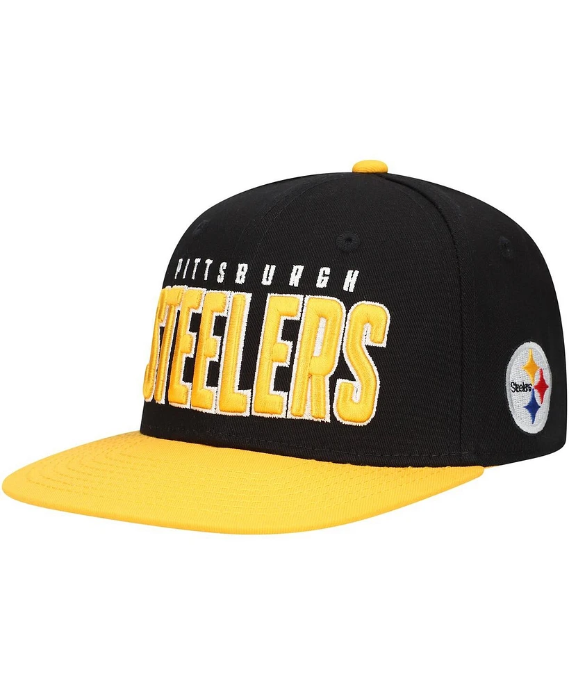 Outerstuff Preschool Black/Gold Pittsburgh Steelers Lock Up Snapback Hat