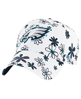 '47 Brand Girls Toddler White Philadelphia Eagles Daisy Delight Clean Up Adjustable Hat