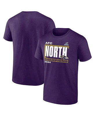 Fanatics Men's Purple Baltimore Ravens 2024 Afc North Division Champions Big Tall Conquer T-Shirt