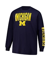 Fanatics Men's Navy Michigan Wolverines Big Tall Vision Long Sleeve T-Shirt