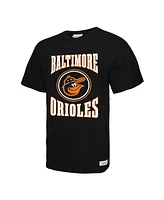 Mitchell & Ness Men's Black Baltimore Orioles Arched Logo Slub T-Shirt