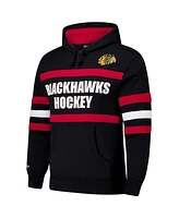 Mitchell & Ness Men's Black Chicago Blackhawks Head Coach Slogan Pullover Hoodie