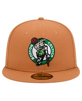 New Era Men's Tan Boston Celtics Color Pack 59FIFTY Fitted Hat