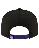 New Era Men's Black/Purple Los Angeles Lakers Sport Night Splatter 2-Tone 9FIFTY Snapback Hat