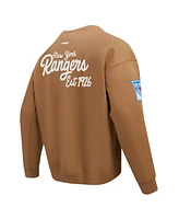 Pro Standard Men's Brown New York Rangers Paint the City Pullover Sweatshirt