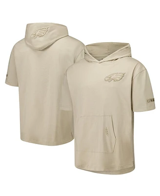 Pro Standard Men's Tan Philadelphia Eagles Neutrals Capsule Short Sleeve Pullover Hoodie