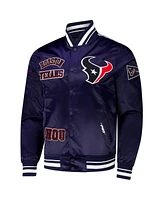 Pro Standard Men's Navy Houston Texans Sublimated Satin Full-Snap Jacket