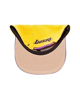 Pro Standard Men's Gold/Purple Los Angeles Lakers Logo Morph Snapback Hat