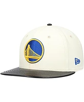 New Era Men's White/Black Golden State Warriors Visor Two-Tone 59FIFTY Fitted Hat