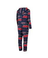 Concepts Sport Men's Navy New England Patriots Roadway All Over Microfleece Full-Zip Union Suit