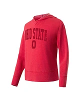 Concepts Sport Women's Scarlet Ohio State Buckeyes Volley Long Sleeve Hoodie T-Shirt