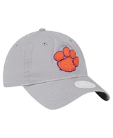 New Era Women's Gray Clemson Tigers Logo 9TWENTY Adjustable Hat