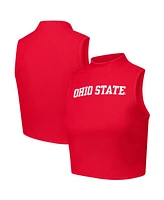 ZooZatz Women's Scarlet Ohio State Buckeyes Cropped Tank Top