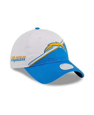 New Era Women's White/Powder Blue Los Angeles Chargers 2023 Sideline 9TWENTY Adjustable Hat