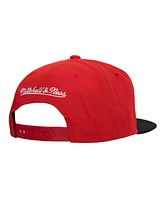 Mitchell & Ness Men's Scarlet/Black Ohio State Buckeyes Half N Half Snapback Hat