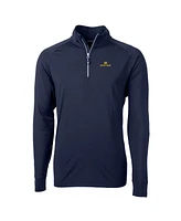 Cutter & Buck Men's Navy Notre Dame Fighting Irish Adapt Knit Quarter-Zip Pullover Jacket