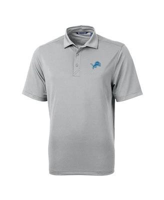 Cutter & Buck Men's Gray Detroit Lions Virtue Eco Pique Polo