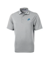 Cutter & Buck Men's Gray Detroit Lions Virtue Eco Pique Polo