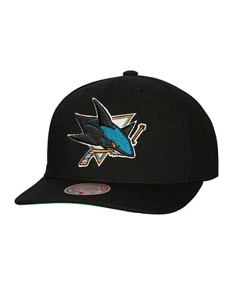 Mitchell & Ness Men's Black San Jose Sharks Core Team Ground Pro Adjustable Hat