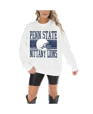 Gameday Couture Women's White Penn State Nittany Lions Fair Catch Pullover Sweatshirt