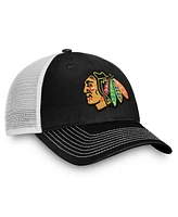 Fanatics Men's Black Chicago Blackhawks Core Trucker Adjustable Hat