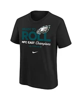 Nike Big Boys and Girls Black Philadelphia Eagles 2024 Nfc East Division Champions Locker Room Trophy Collection T-Shirt