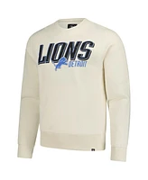 '47 Brand Men's Cream Detroit Lions Locked Headline Pullover Sweatshirt