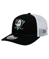 New Era Men's Black/White Anaheim Ducks Core Trucker 9SEVENTY Stretch-Snap Hat