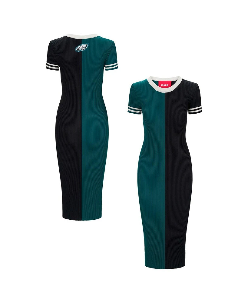 Staud Women's Midnight Green/Black Philadelphia Eagles Colleen Dress